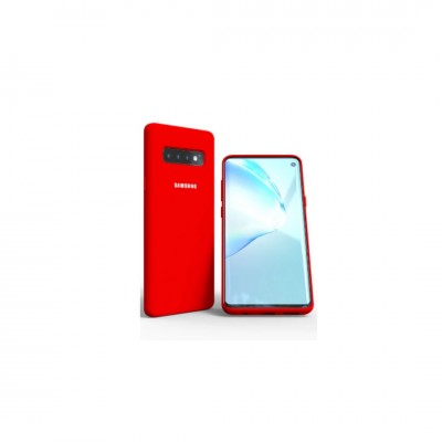 Чехол-накладка для Samsung A60 серия "Оригинал", Soft Touch, красный