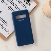 Чехол-накладка для Samsung Note 10 Plus серия "Оригинал", Soft Touch, темно-синий