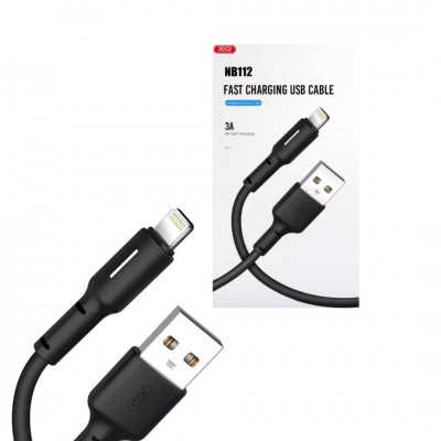 XO NB112 кабель Micro USB, 3A, быстрый заряд, длина 1м, черный