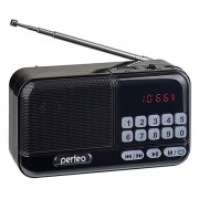 Perfeo радиоприемник цифровой ASPEN FM+ 87.5-108МГц/ MP3/ питание USB или 18650/черный (i20)