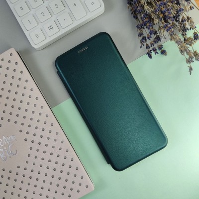 Чехол-книга для Xiaomi Redmi K20, Open Fashion, горизонтальная с магнитом, темно-зеленый