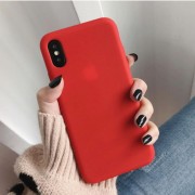 Чехол-накладка для iPhone XS Max серия "Оригинал", красный - закрытый низ