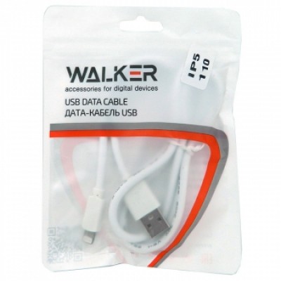 Walker C110 Кабель для iPhone 5/6, в пакете, белый