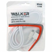 Кабель MICRO-USB Walker C110, в пакете, белый