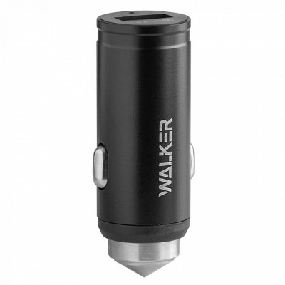 АЗУ WALKER WCR-23, 1 USB разъем (2,4 А) блочок, быстрый заряд QC3.0, черное
