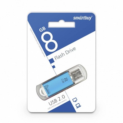 USB 8GB SmartBuy V-Cut Series (SB8GBVC-B), синий