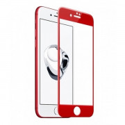 Защитное стекло Apple iPhone 7 Plus/8 Plus, 5D, красный