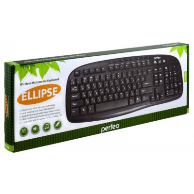 Perfeo клавиатура беспров. "ELLIPSE" Multimedia, USB (PF-5000), чёрный