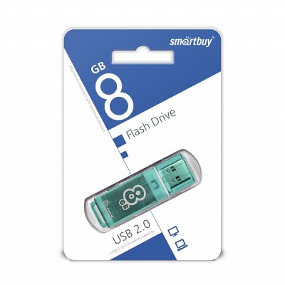 USB 8GB SmartBuy Glossy series (SB8GBGS-G), зеленый