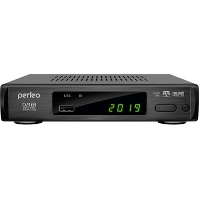 Perfeo DVB-T2/C приставка "LEADER" для цифр.TV, Wi-Fi, IPTV, HDMI, 2 USB, DolbyDigital, пульт ДУ