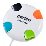 Perfeo USB-HUB 4 Port, (PF-VI-H020 White) PF_4284 белый