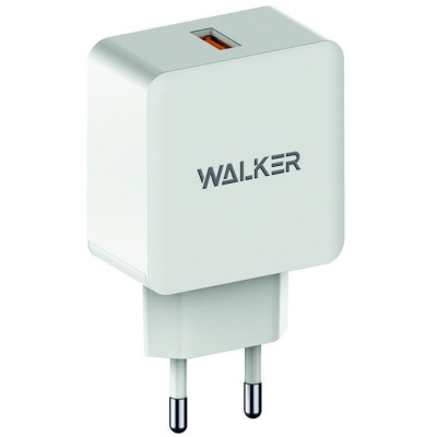 СЗУ Walker WH-25, USB 2.4A, быстрый заряд QC 3.0, белый