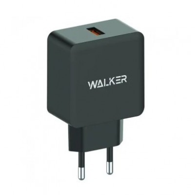 СЗУ Walker WH-25, USB 2.4A, быстрый заряд QC 3.0, черный