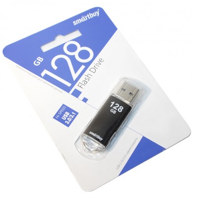 USB 128GB SmartBuy UFD 3.0 V-Cut Black (SB128GBVC-K3), черный