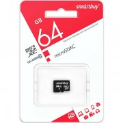 Micro SD 64GB SmartBuy (Class 10) без адаптера LE (SB64GBSDCL10-00LE)