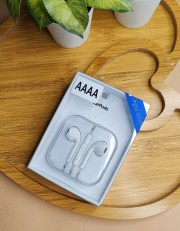 Наушники EarPods для IPhone 5 (MD327/827ZM), AAAA, 3,5мм, в пластиковой упаковке, белый