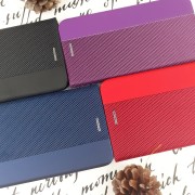 Чехол-книга для Samsung S10, фиолетовая, Stylish Case, тканевая, горизонтальная с магнитом