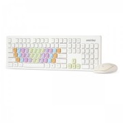 Комплект клавиатура+мышь с цветными клавишами Smartbuy 218346AG (SBC-218346AG-W), белый