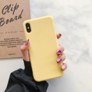 Чехол-накладка для iPhone XS Max серия "Оригинал", лимонно-желтый - закрытый низ