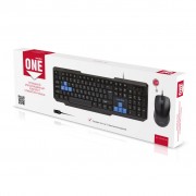 Проводной мультимедийный комплект клавиатура+мышь Smartbuy ONE (SBC-230346-KB), черно-синий