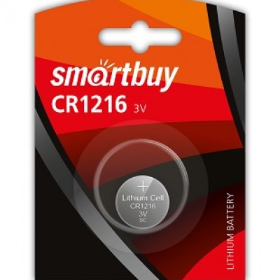 Литиевый элемент питания Smartbuy CR1216/1B (1 в комплекте) (SBBL-1216-1B)