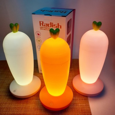 Светодиодный светильник-ночник (LED) №8030, с аккумуляторм 1500mAh, 3.7V, 2W, "Морковка", белый
