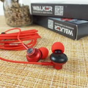 Наушники Walker H900 с магнитами, микрофоном и кнопкой ответа, красный