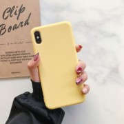 Чехол-накладка для iPhone X серия "Оригинал" №04, желтый