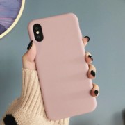 Чехол-накладка для iPhone X серия "Оригинал" №19, песочно-розовый