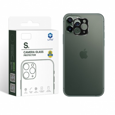 Защитное стекло на камеру для iPhone 11 Pro/11 Pro Max, Lito, черный