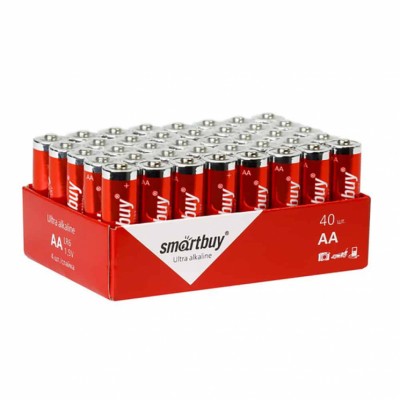 Батарейка алкалиновая Smartbuy LR6/40 bulk (40 в комплекте - цена за 1шт) (SBBA-2A40S)